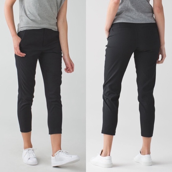LULULEMON Mid Rise Zipper Pocket Ankle Cropped Performance City Trek Trouser‎ 6 - Picture 3 of 7